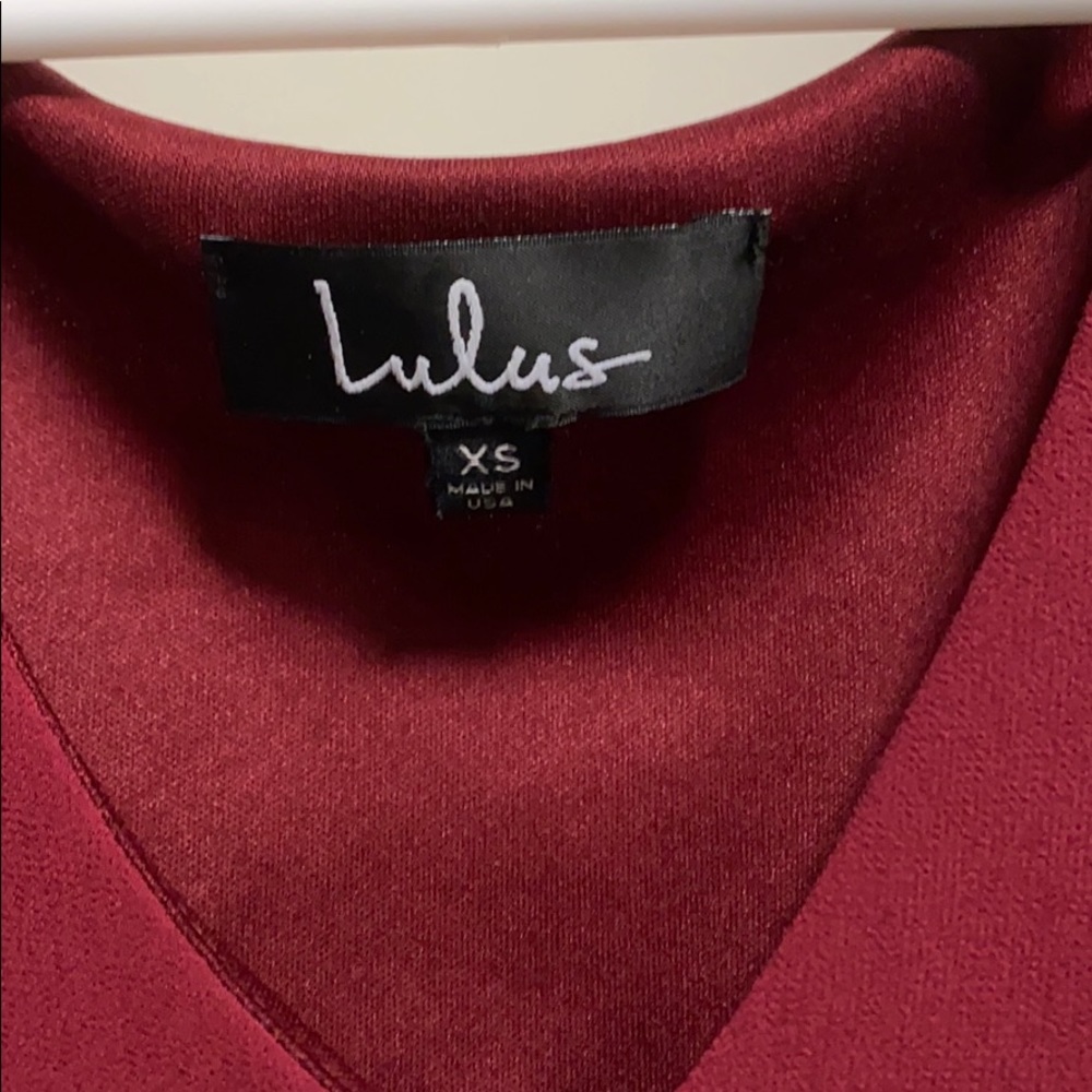 LULUS Shifting Dears Wine Red Long Sleeve Dress - Picture 6 of 8